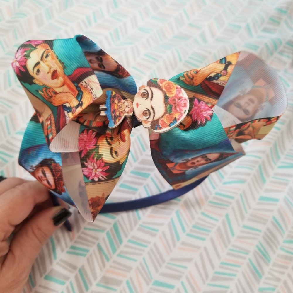 Frida Kahlo Colorful Logo Ribbon  Headband Mexican New